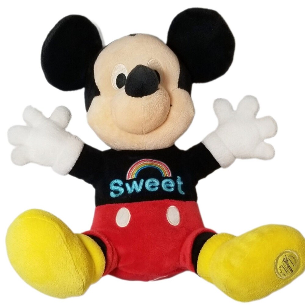 Rainbow Mickey Mouse SWEET Disney Store Exclusive Plush Stuffed Animal